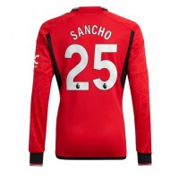 Pánský Fotbalový dres Manchester United Jadon Sancho #25 2023-24 Domácí Dlouhý Rukáv